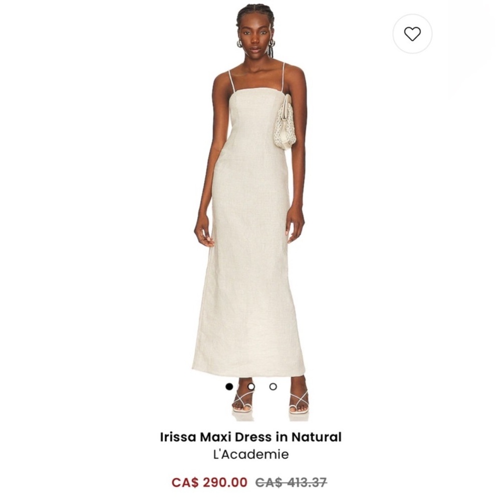 L'Academie Irissa Maxi Dress in Cream